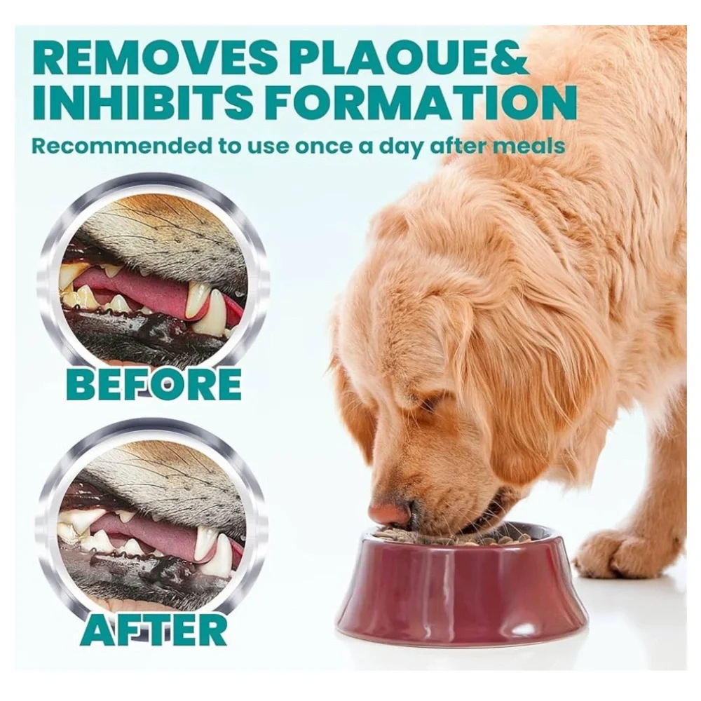 Dental finger wipes for dogs & cats Freshens breath,removes plaque. 60 Count